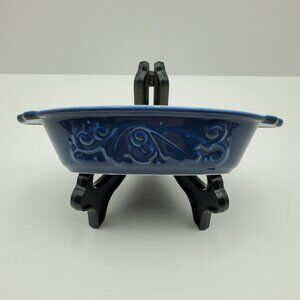 Pfaltzgraff Weir In Your Kitchen Chicory Blue Oval Baker Handled Casserole